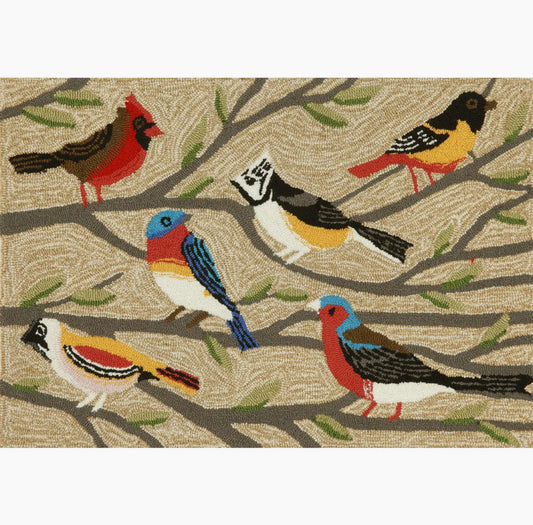 Front Porch Birds Indoor/Outdoor Rug