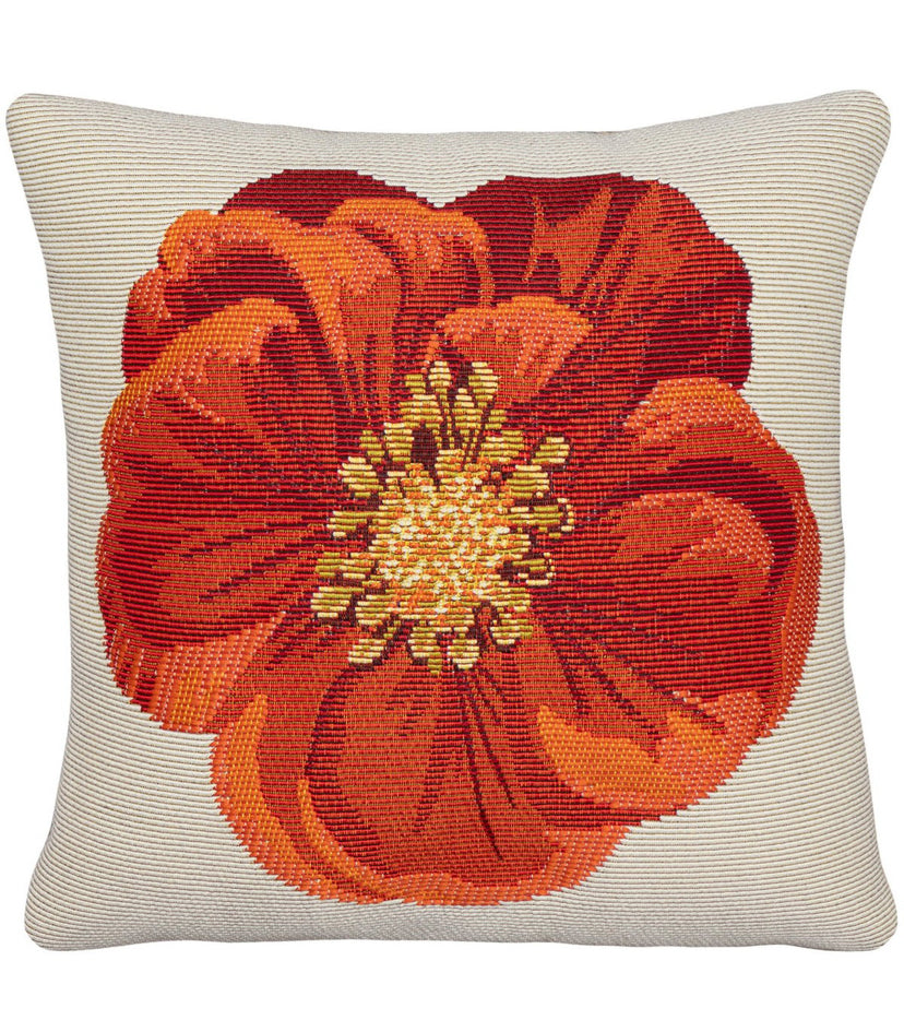 Marina Red Flower Indoor/Outdoor Pillow