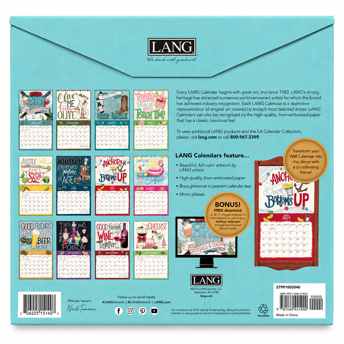 Happy Hour 2027 Wall Calendar