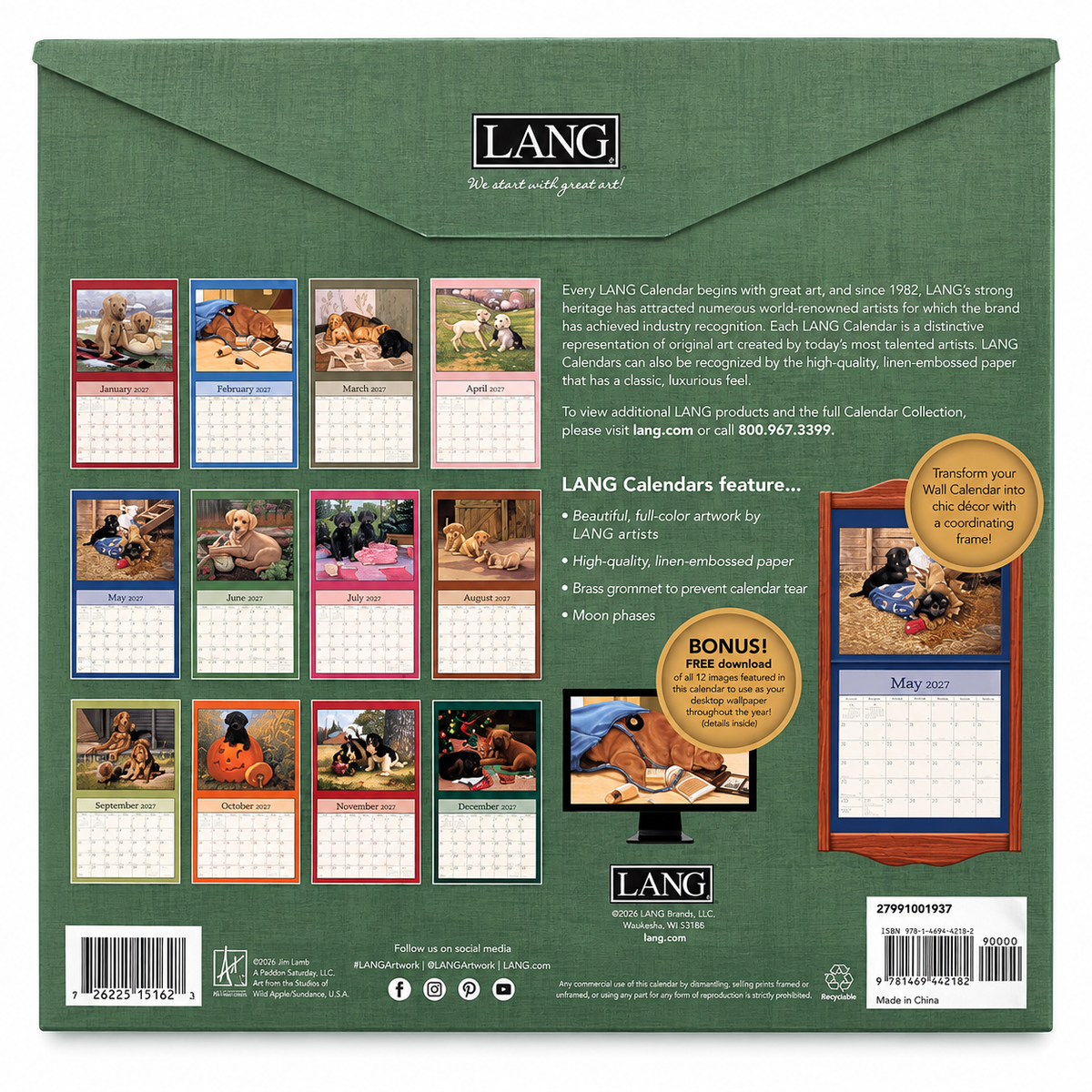 Puppy 2027 Wall Calendar