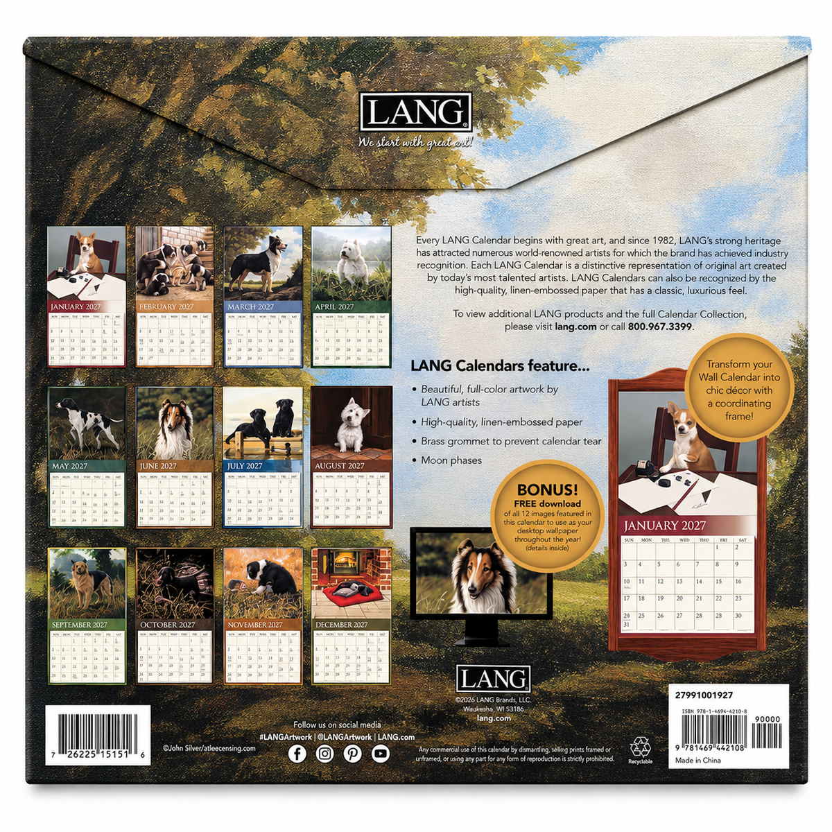 Love of Dogs 2027 Wall Calendar