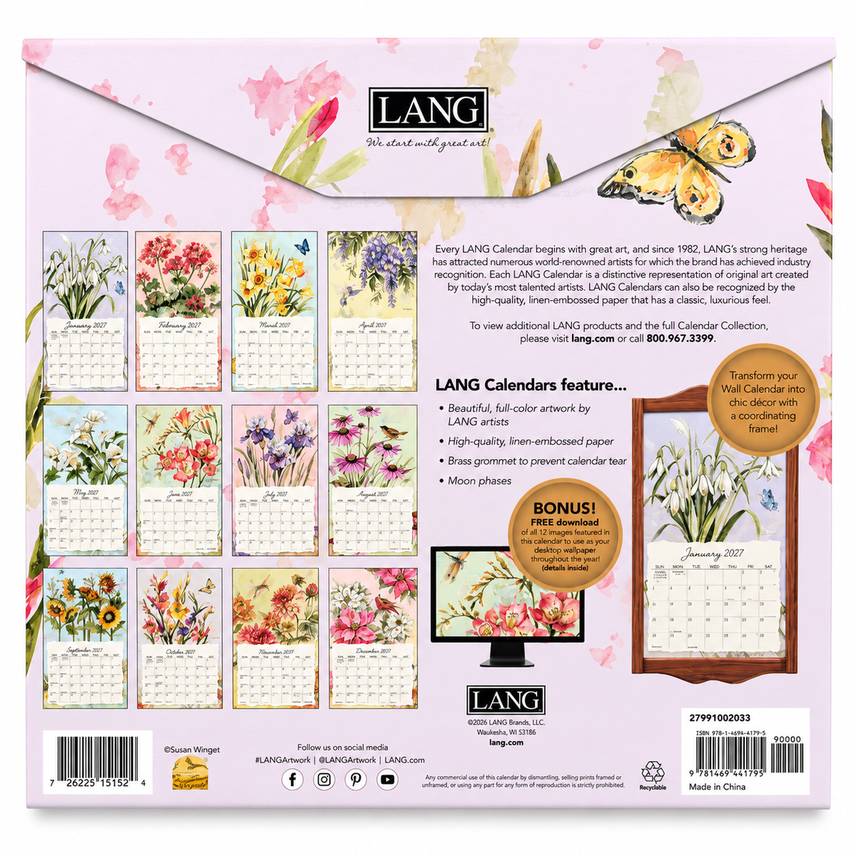 Eden 2027 Wall Calendar