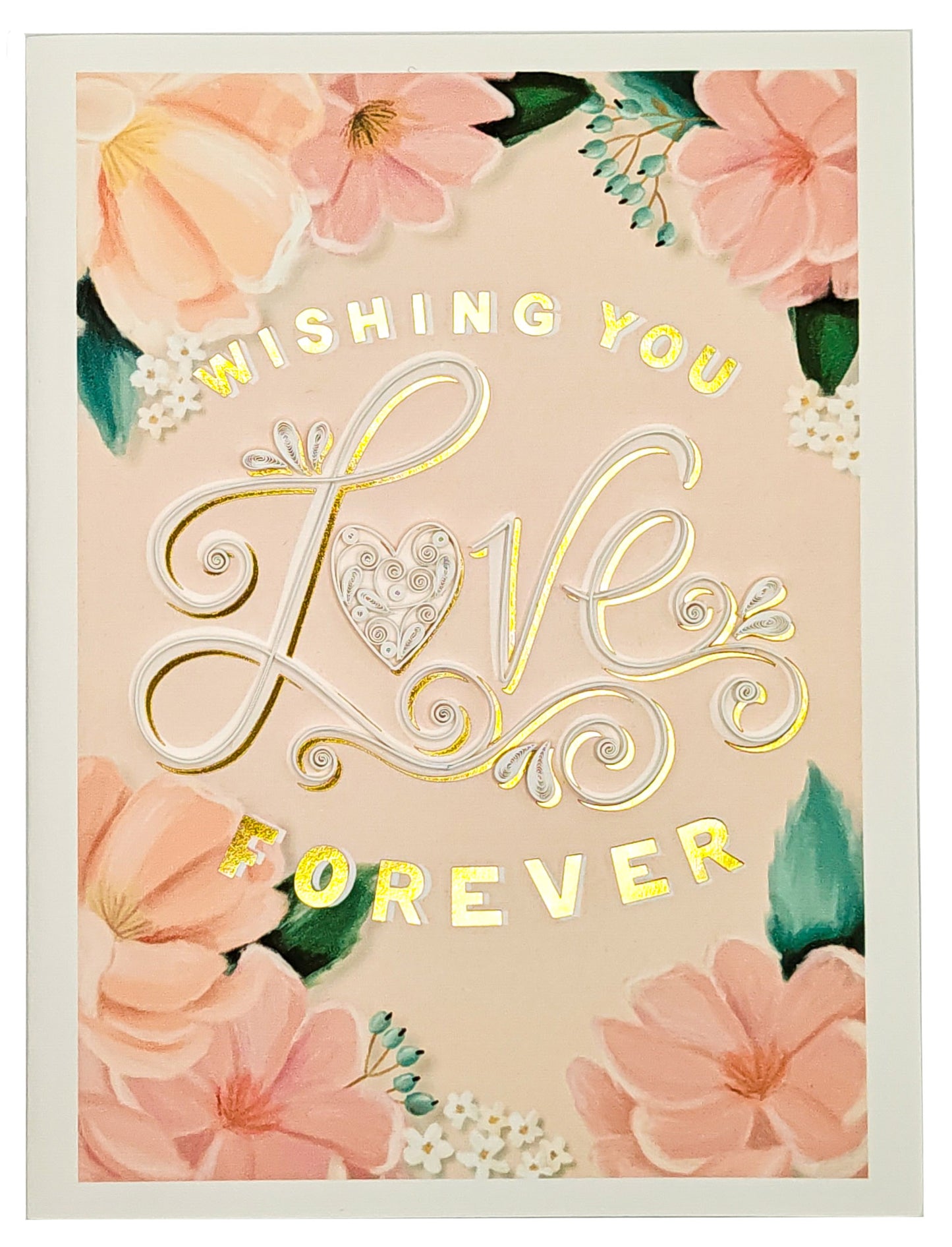 Quilled Love Forever Wedding Card