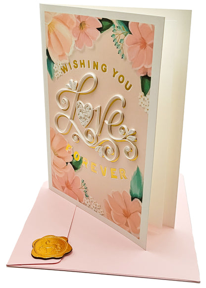 Quilled Love Forever Wedding Card