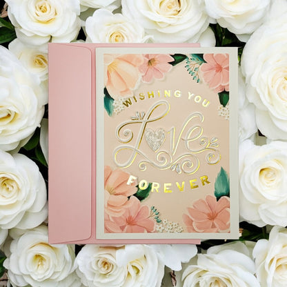 Quilled Love Forever Wedding Card