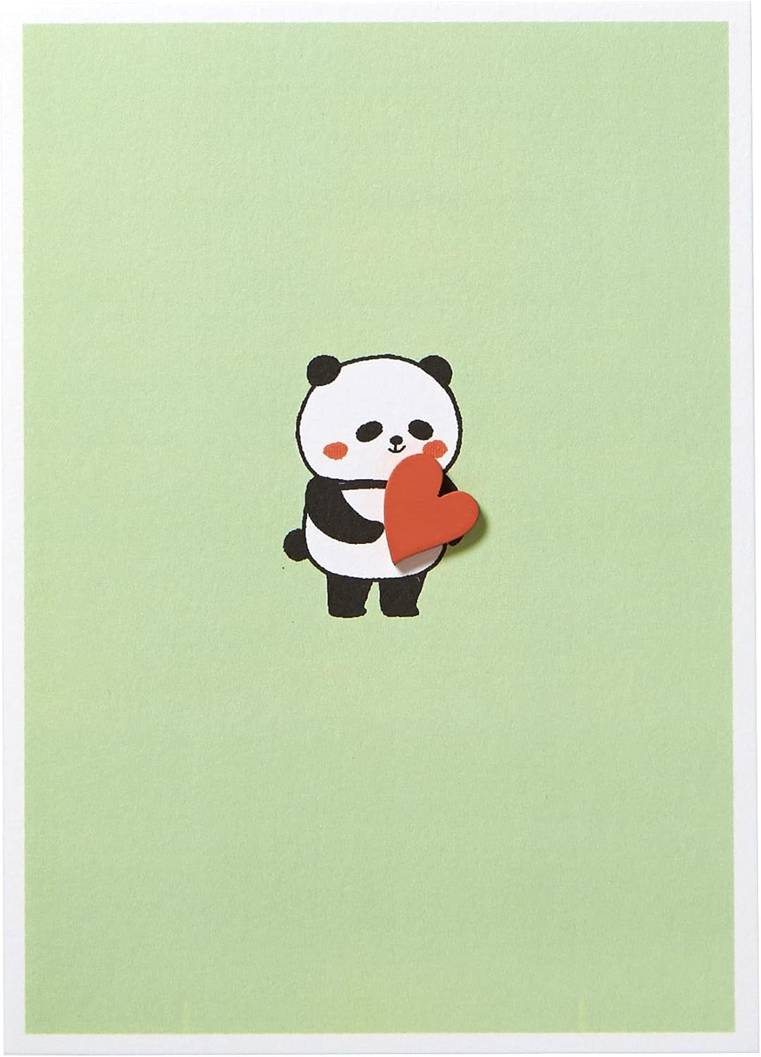 Panda Holding Heart Anniversary Card