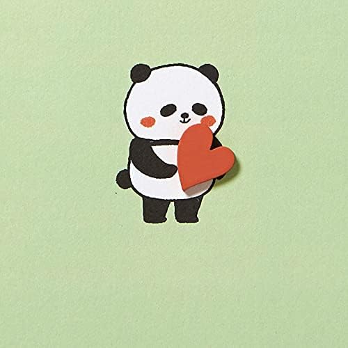 Panda Holding Heart Anniversary Card