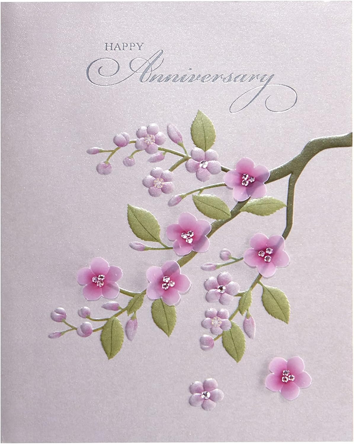 Cherry Blossom Anniversary Greeting Card