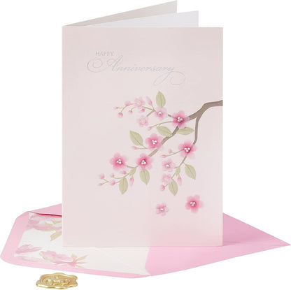Cherry Blossom Anniversary Greeting Card