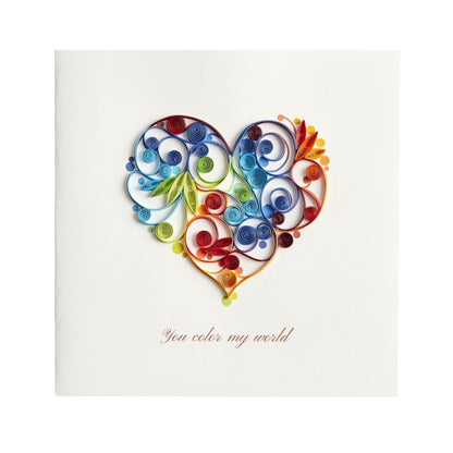 Quilled Rainbow Heart Anniversary Card