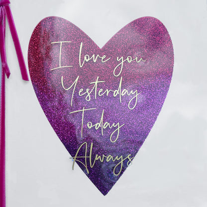 Heart with Lettering Anniversary Card