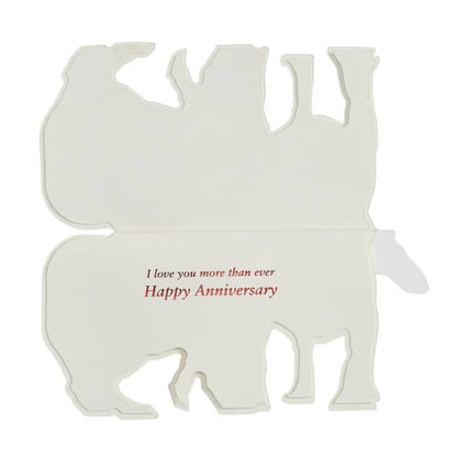 Die-Cut Two Dogs (Pug & Frenchie) Anniversary Card