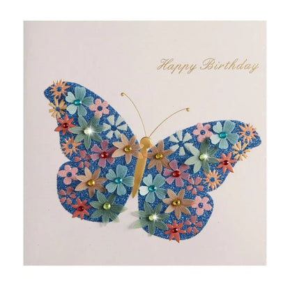 Flower Butterfly Greeting Card