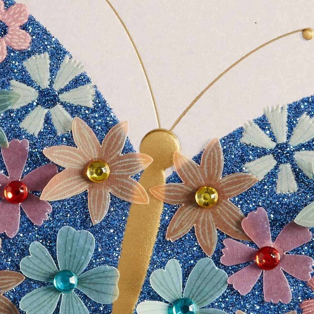 Flower Butterfly Greeting Card