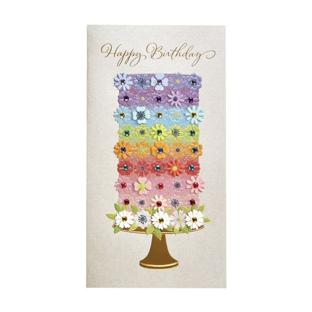 Tiered Flower Cake Card