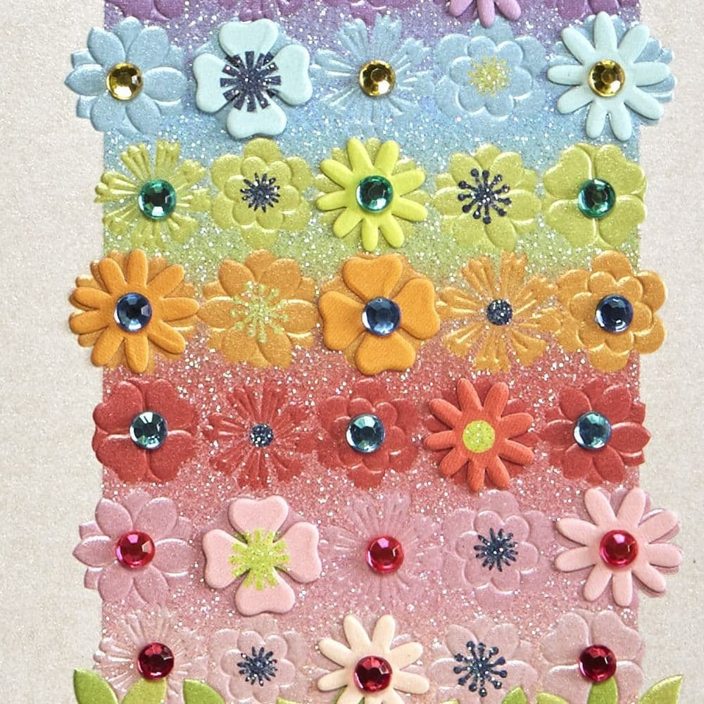 Tiered Flower Cake Card