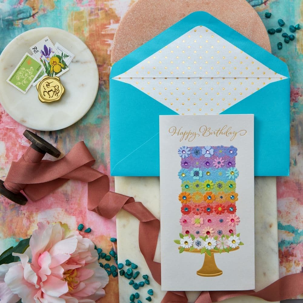 Tiered Flower Cake Card