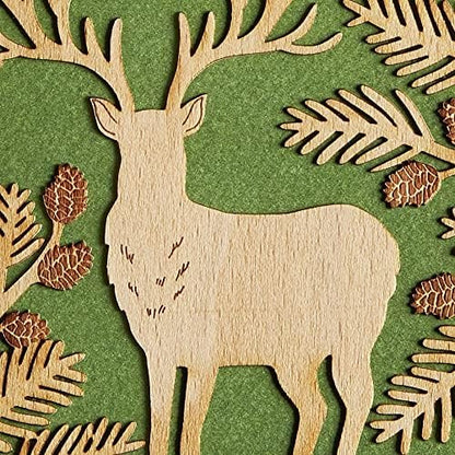 Wood Stag Birthday Card