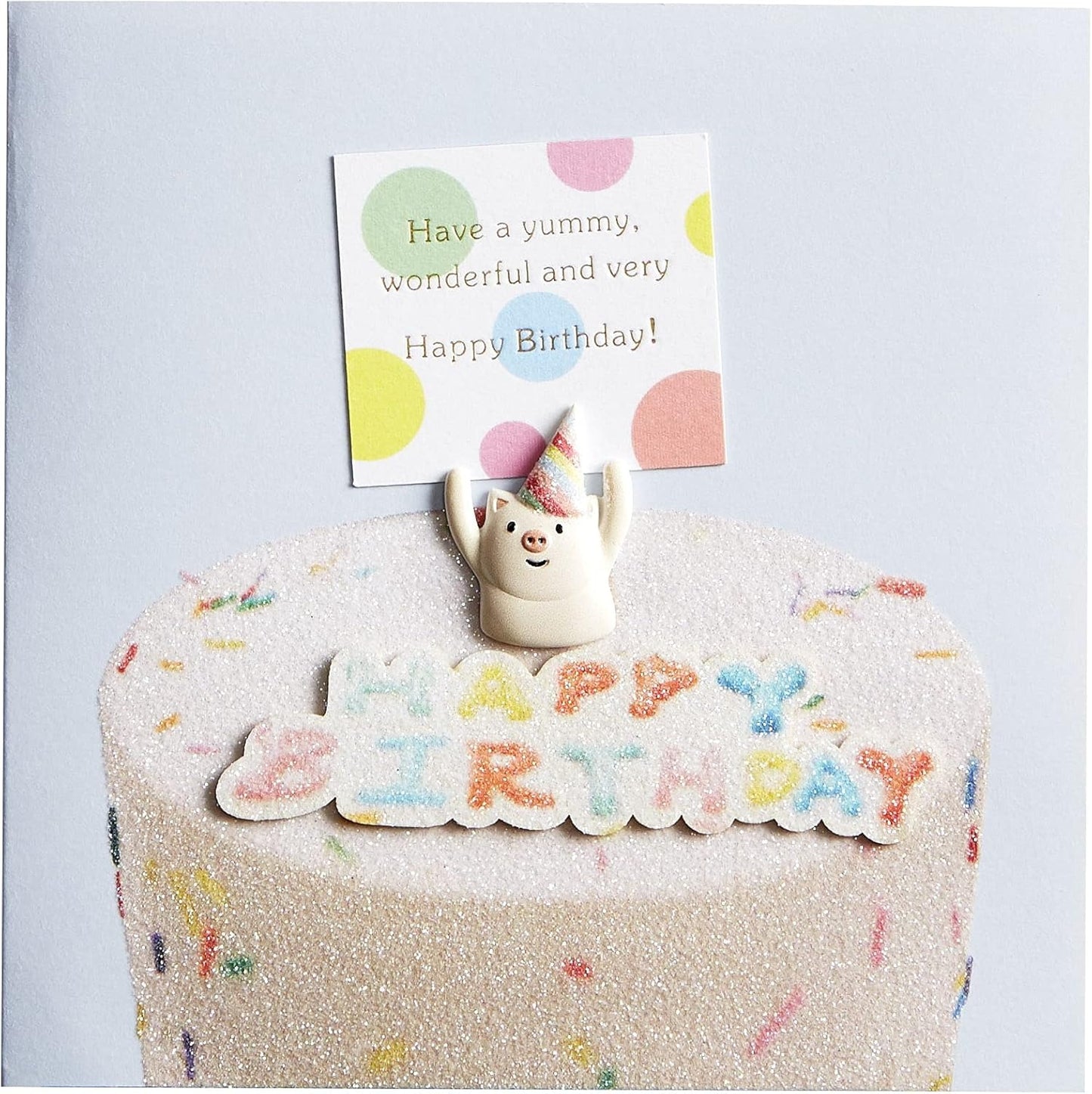 Cake with Pig Birthday Card