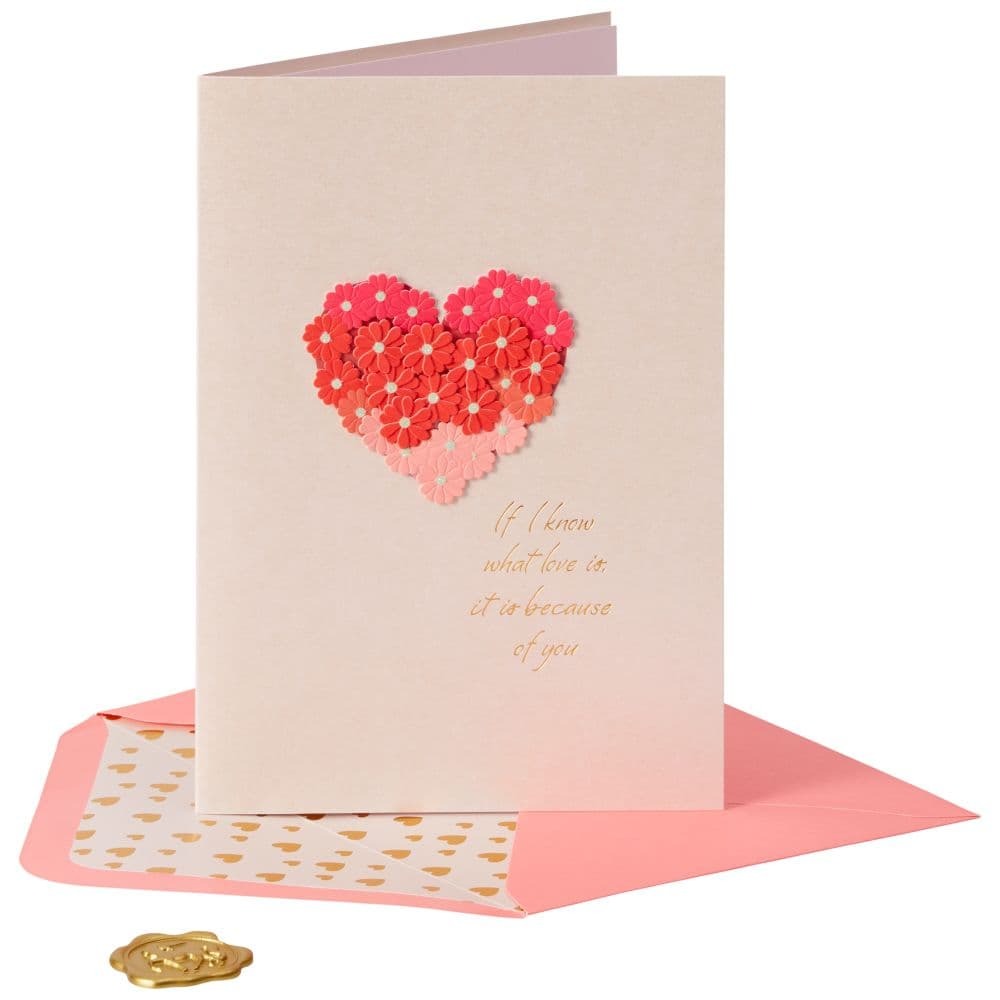 Flower Heart Birthday Card