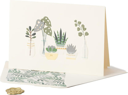 Row Of Vases And Plants Birthday Card