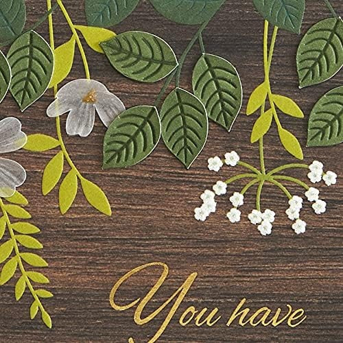 Natural Floral on Woodgrain Birthday Card