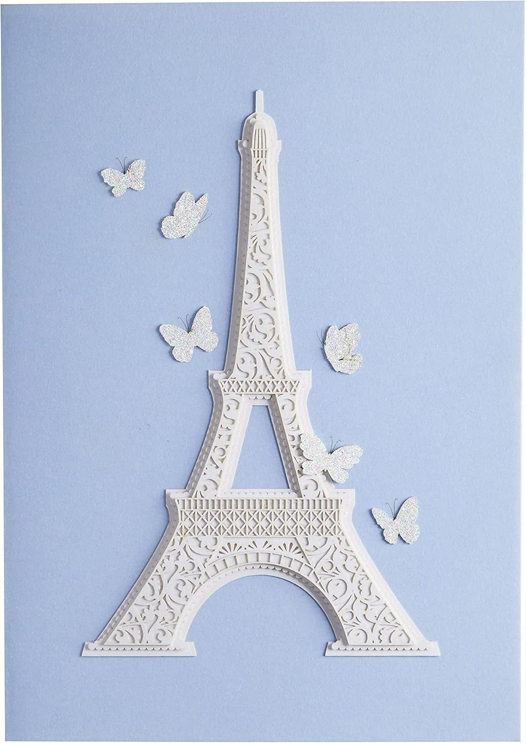 Laser Cut Eiffel Tower Birthday Card