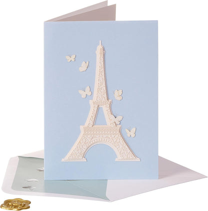 Laser Cut Eiffel Tower Birthday Card