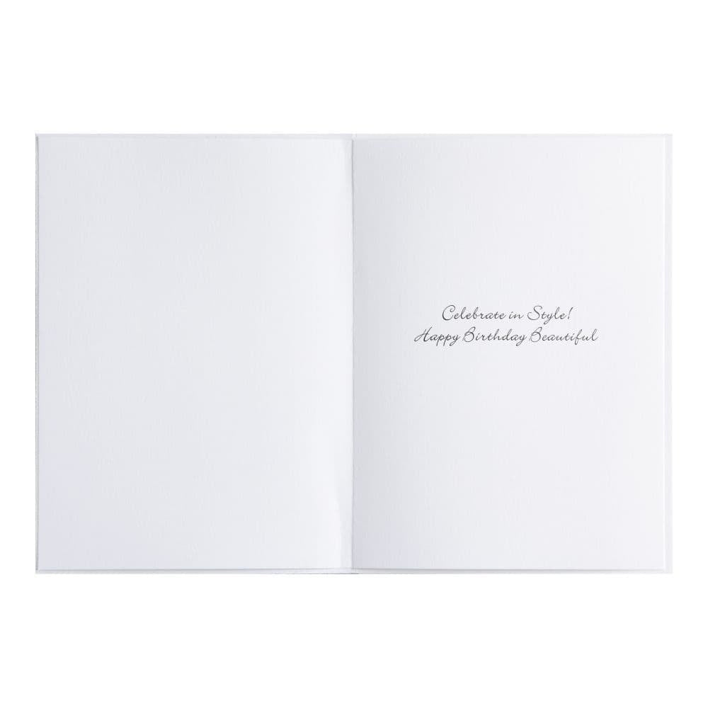 White Flower Handbag Greeting Card