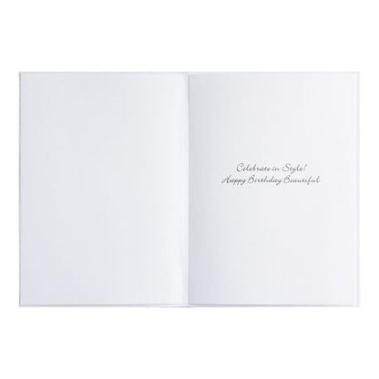White Flower Handbag Greeting Card