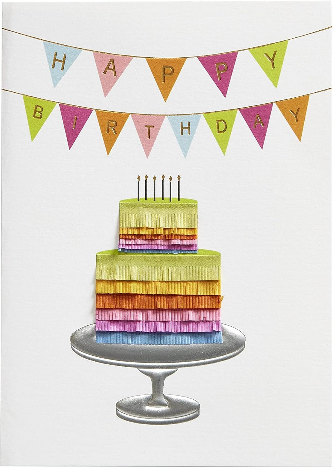 Cake with Banner Birthday Card