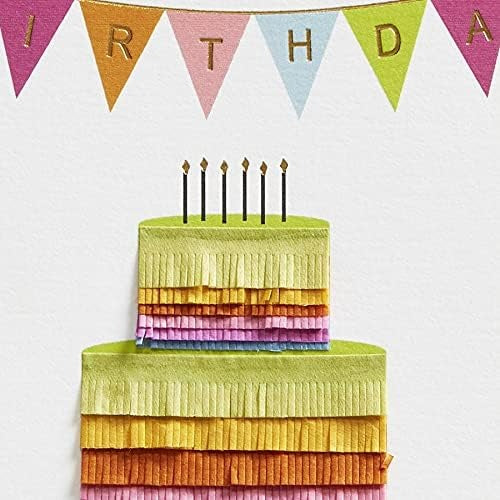 Cake with Banner Birthday Card