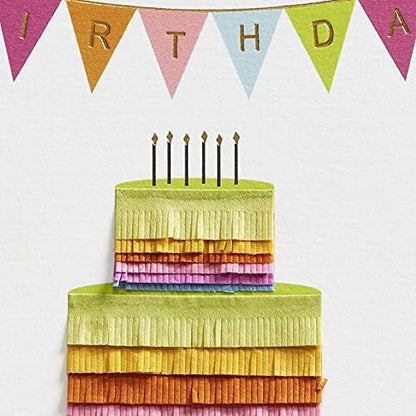 Cake with Banner Birthday Card