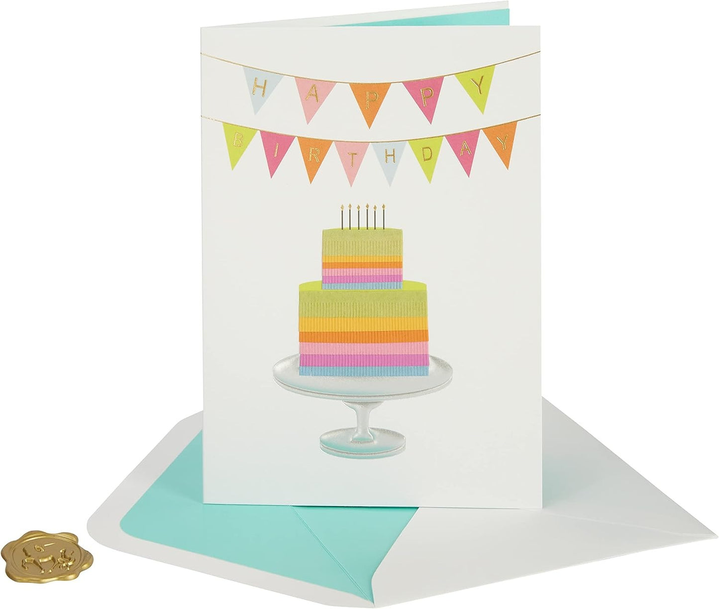 Cake with Banner Birthday Card