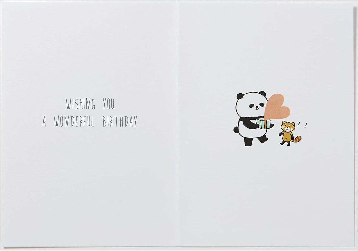 Panda with Present Birthday Card