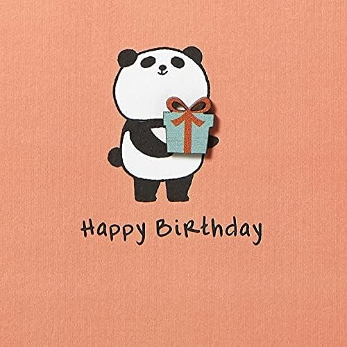 Panda with Present Birthday Card