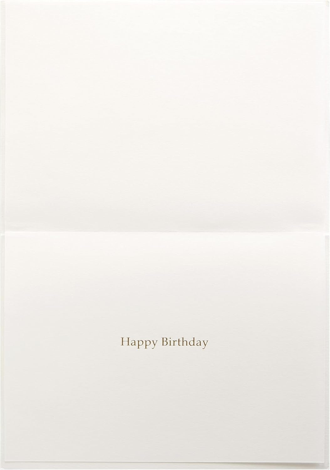 Embroidered Leaves And Flowers Birthday Card