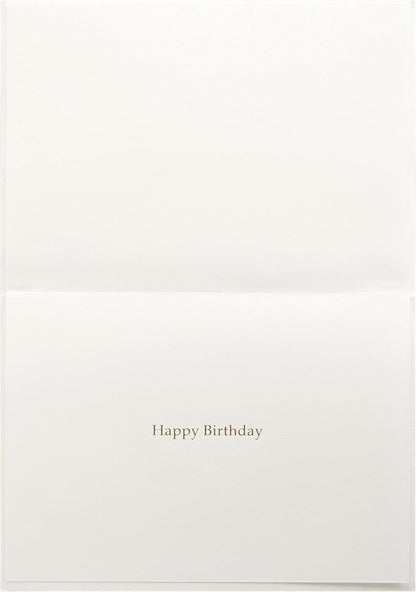 Embroidered Leaves And Flowers Birthday Card