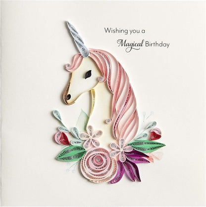 Quilled Unicorn Birthday Card