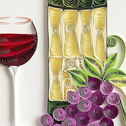 Quilled Wine Bottle Birthday Card