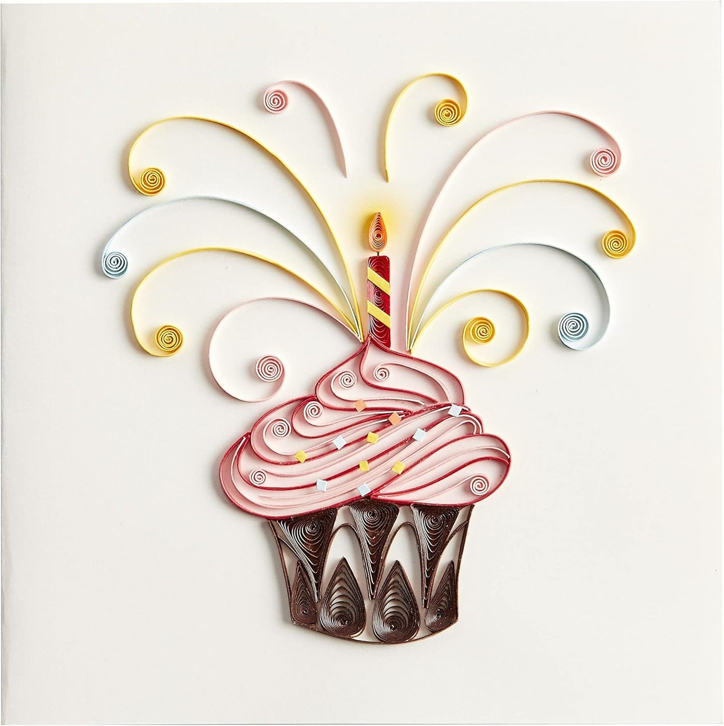 Quilled Red Cupcake Birthday Card