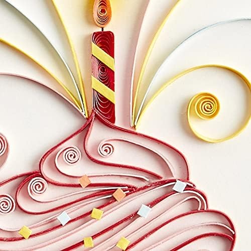 Quilled Red Cupcake Birthday Card