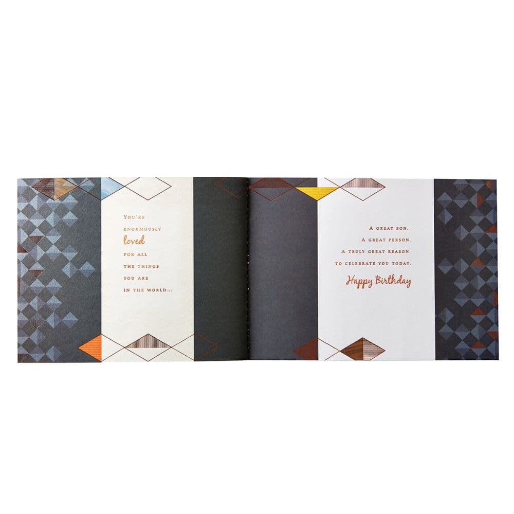 Son Patterned Shapes Birthday Card