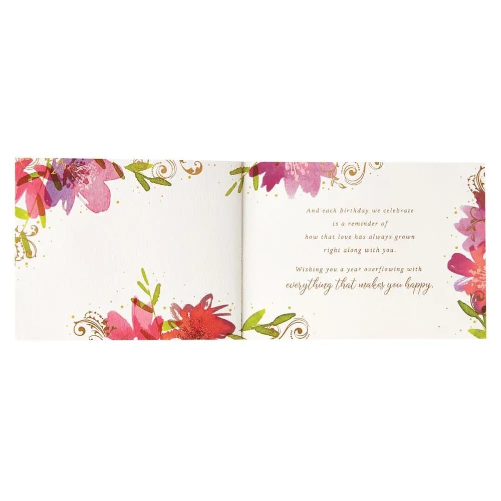 Daughter Hibiscus Flowers Birthday Card