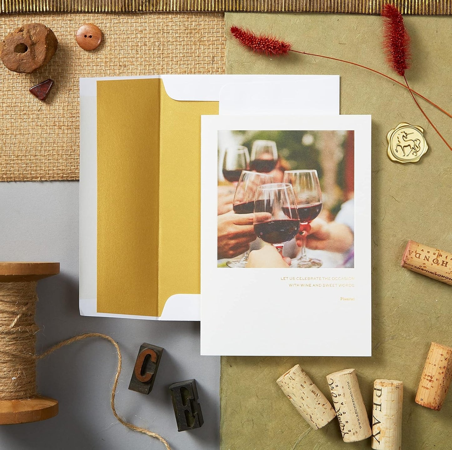 Wine Glasses Birthday Card