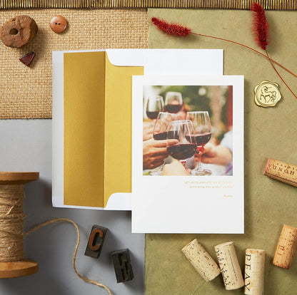 Wine Glasses Birthday Card