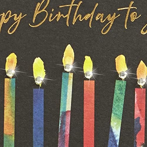 Cake on Black Birthday Card
