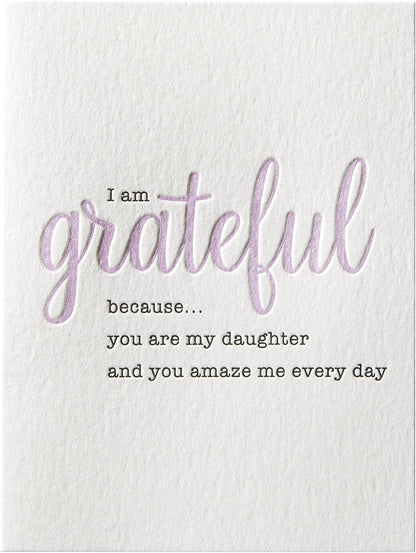 Grateful Daughter Birthday Card