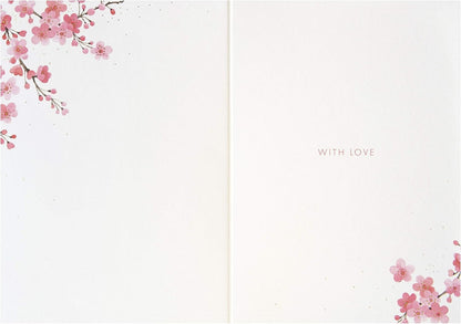 Hummingbird with Cherry Blossoms Birthday Card
