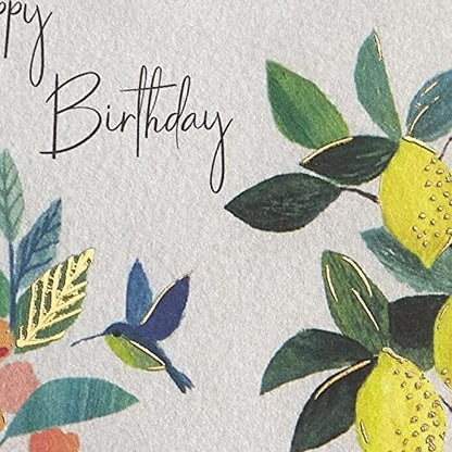 Lemon Tree And Plants Birthday Card